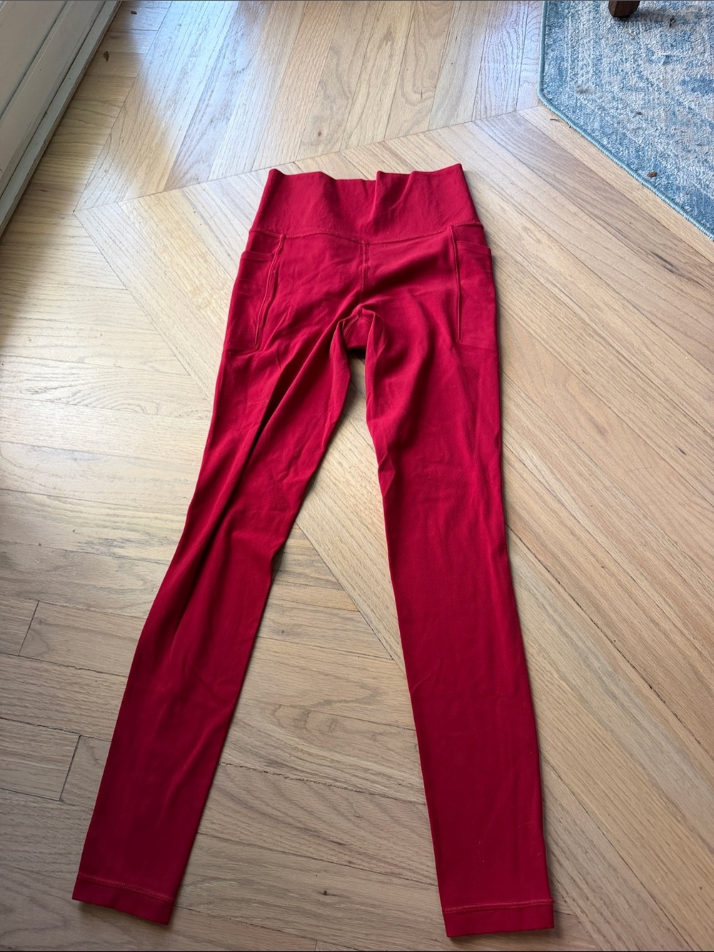 Athleta Bright Red High-Waist Leggings